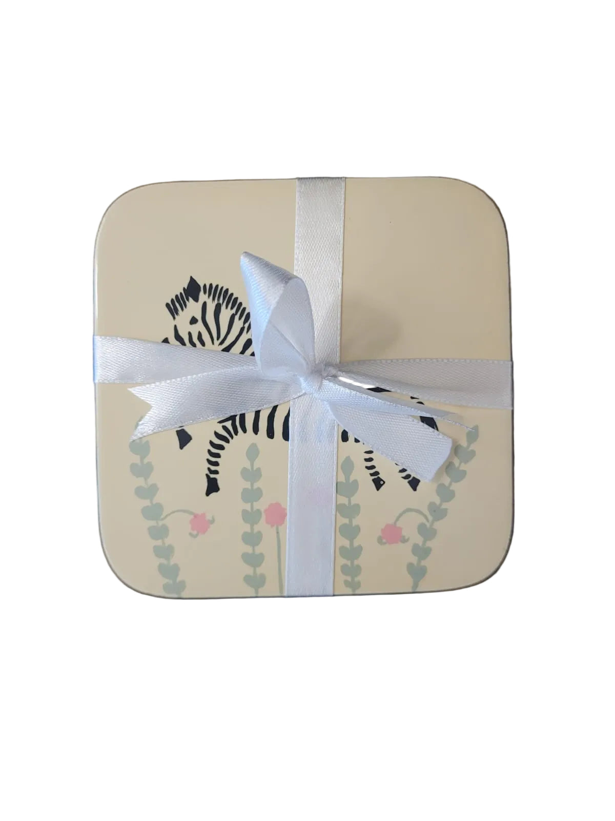 leaping zebra square coaster