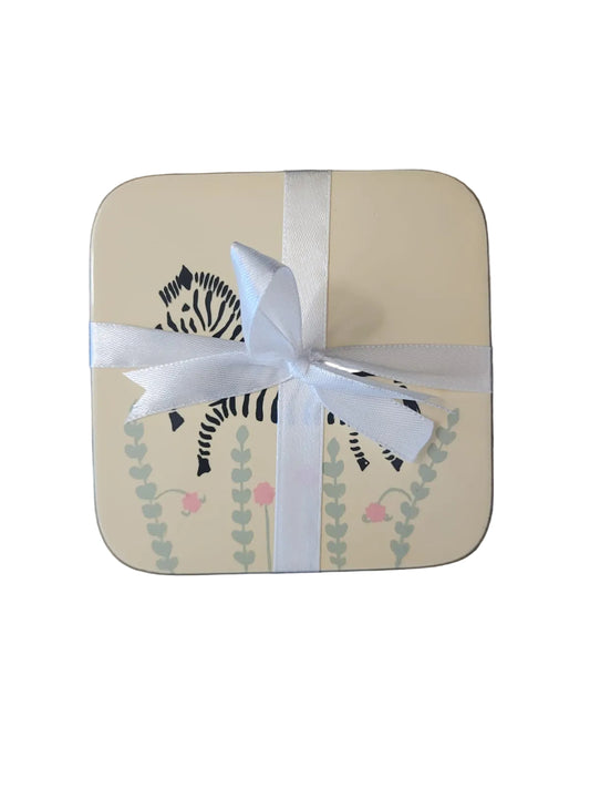 leaping zebra square coaster