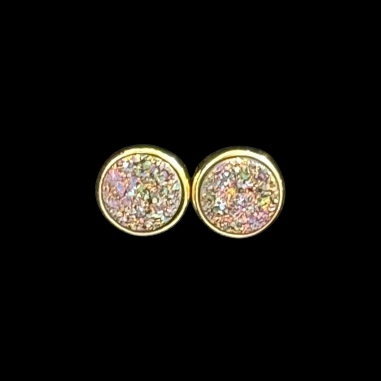 estones ese302 sugar druzy round earrings