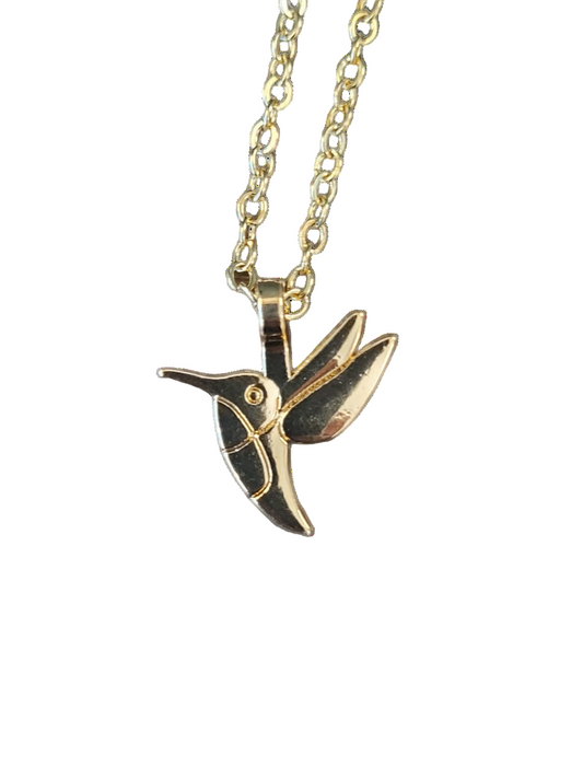 br bird brass necklace