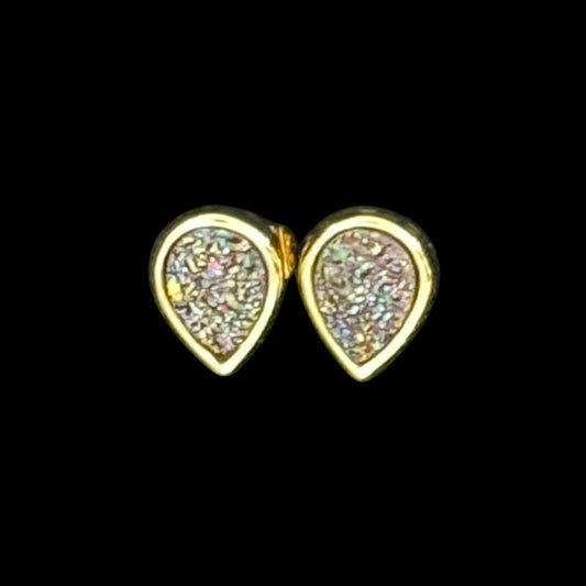 estones ese288 sugar druzy teardrop earrings