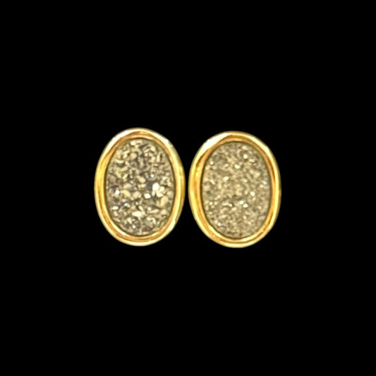 estones ese279 sugar druzy oval earrings