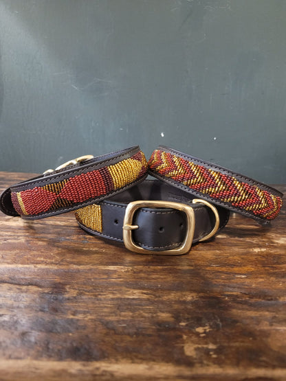 Mocca dog collar medium