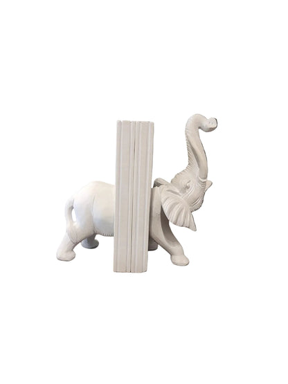 Elephant soapstone bookend