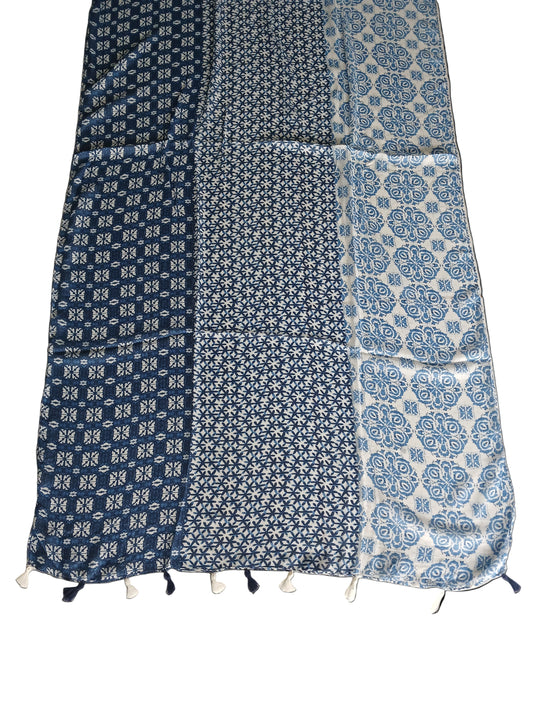 Br blue star and floral scarf