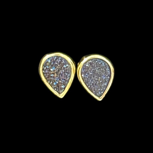 estones ese286 sugar druzy tear drop earrings