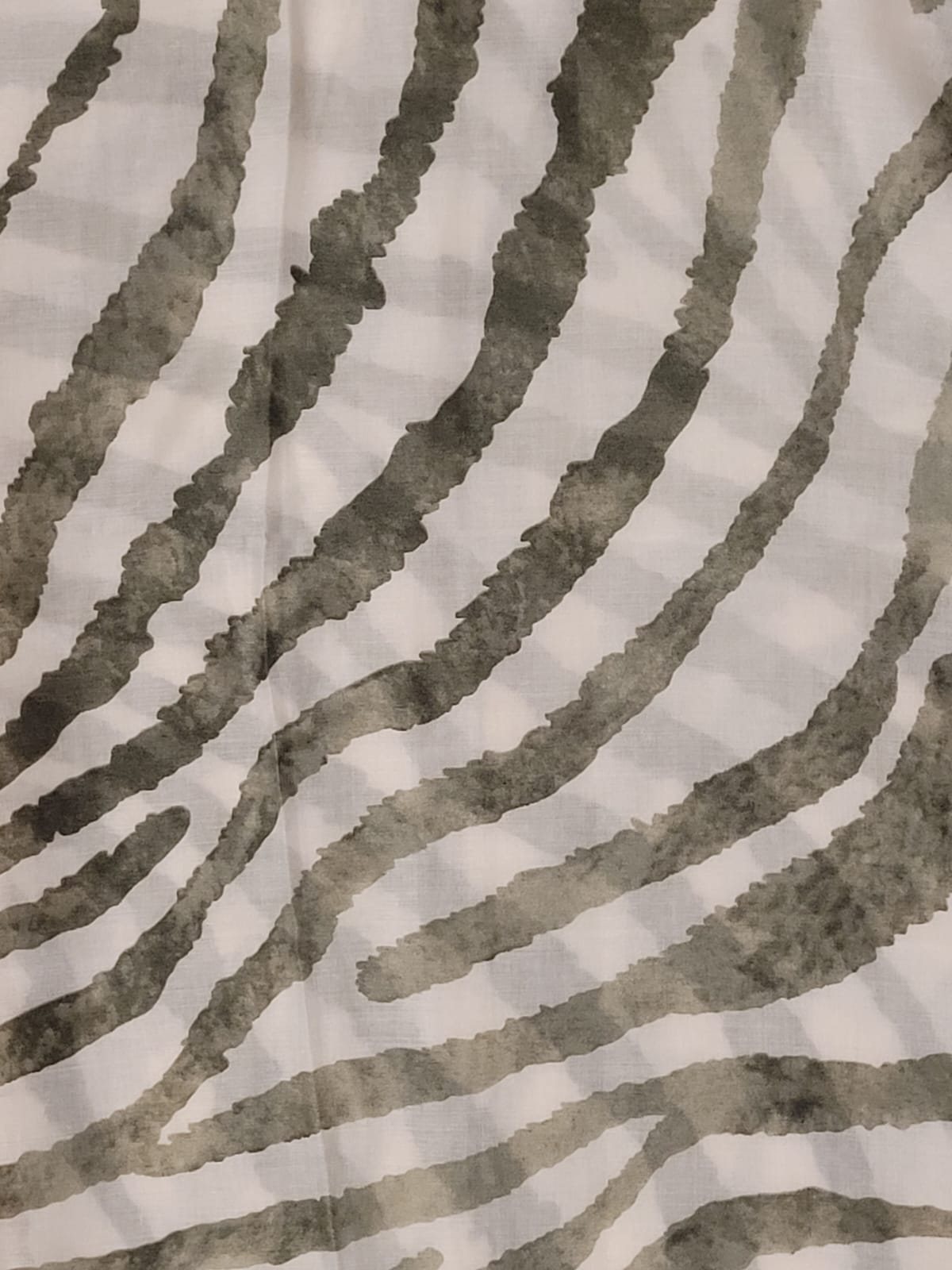 green zebra print scarf