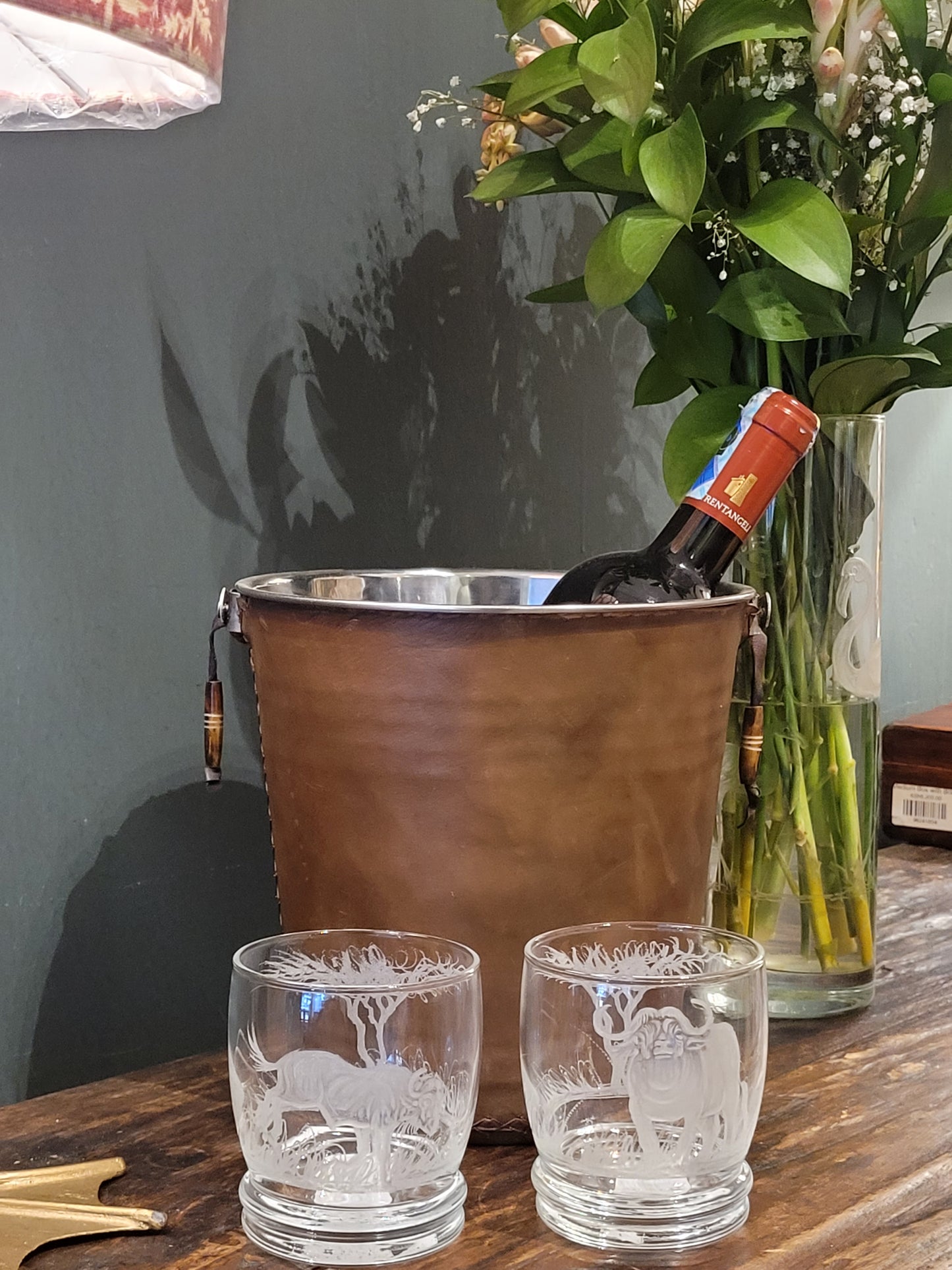 BRF LEATHER WINE BUCKET