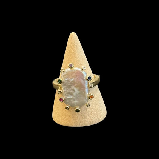 estones esr257 cz paved baroque pearl ring