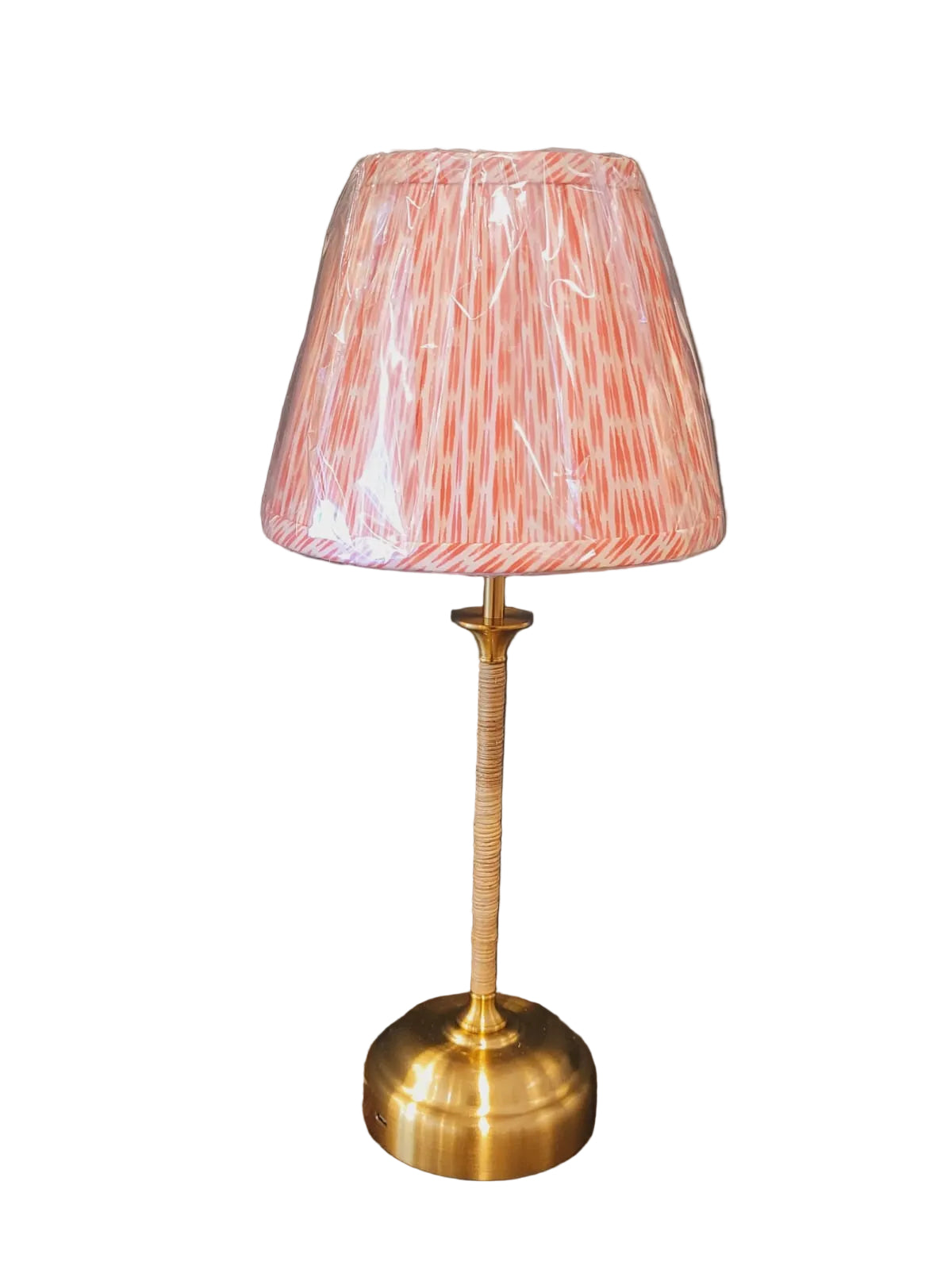 BR BRASS LAMP WITH LAMPSHADE