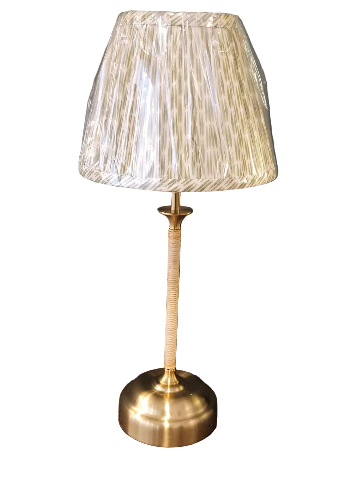 BR BRASS LAMP WITH LAMPSHADE