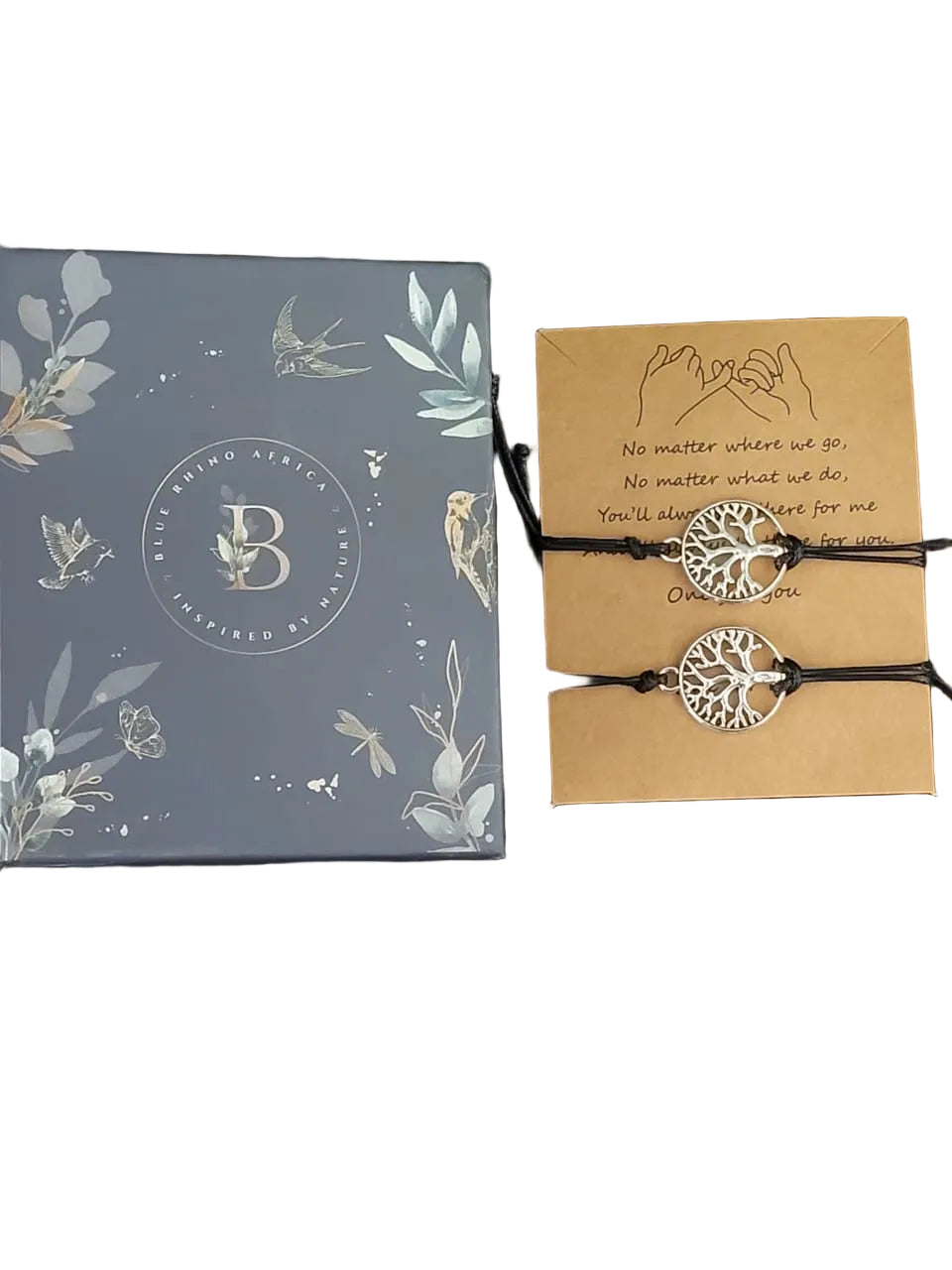 Br oak tree bracelet with double cord