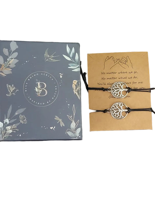 Br oak tree bracelet with double cord