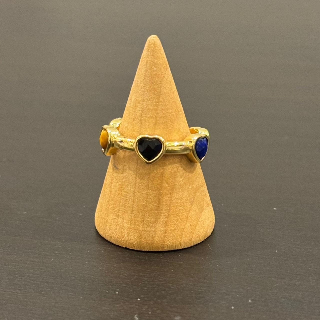 estones esr181 multi raw stone ring