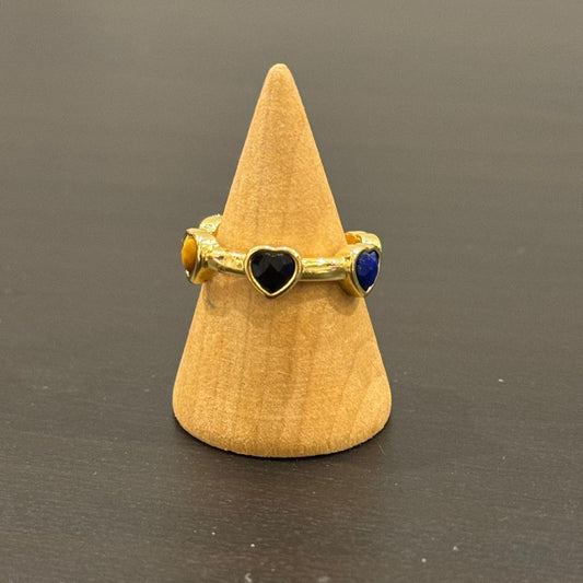 estones esr181 multi raw stone ring