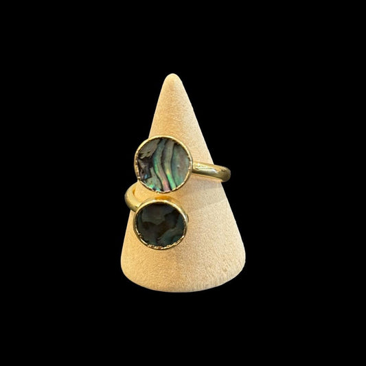 estones esr239 abalone shell ring