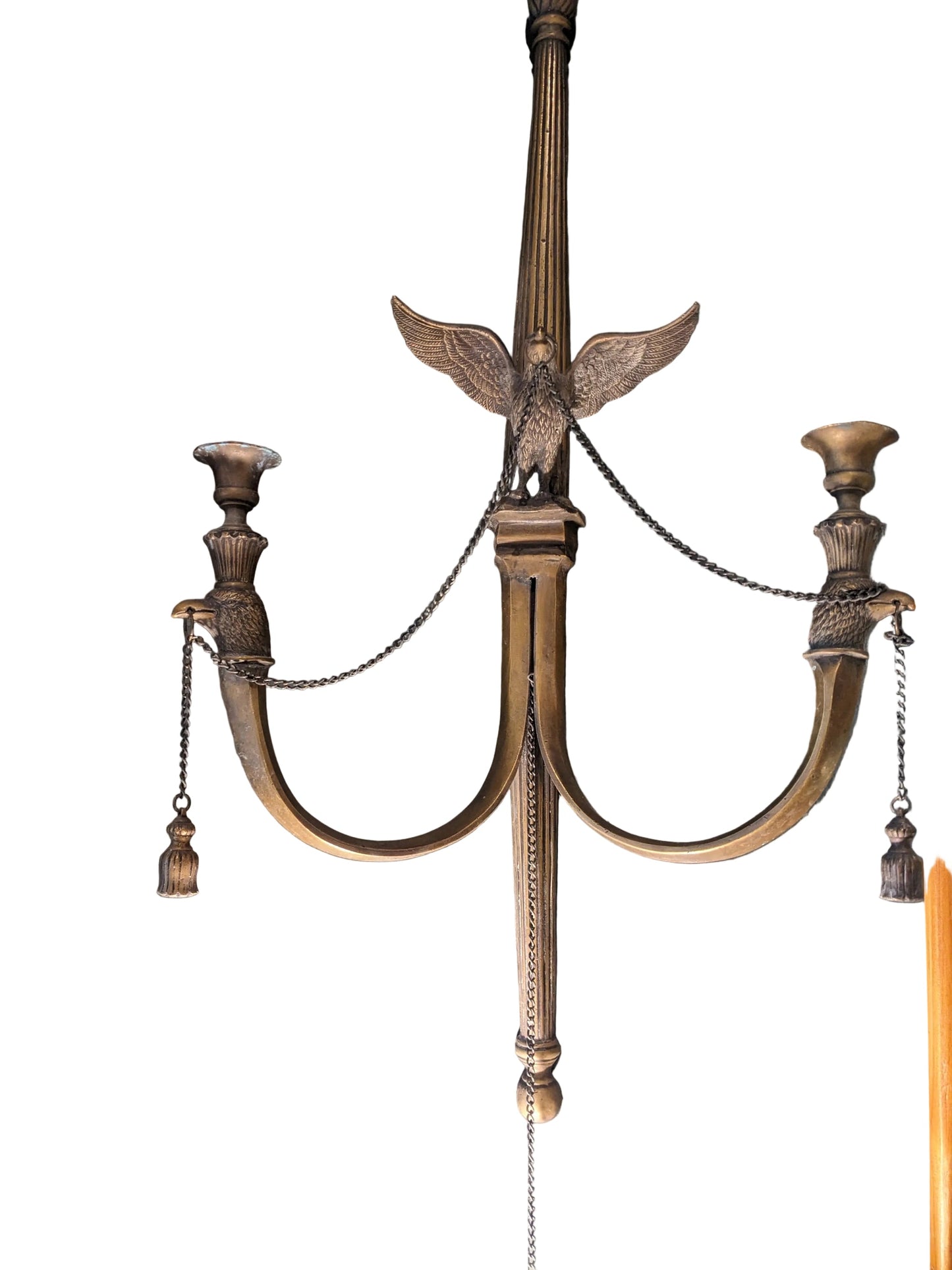 BRASS EAGLE CANDLE HOLDER