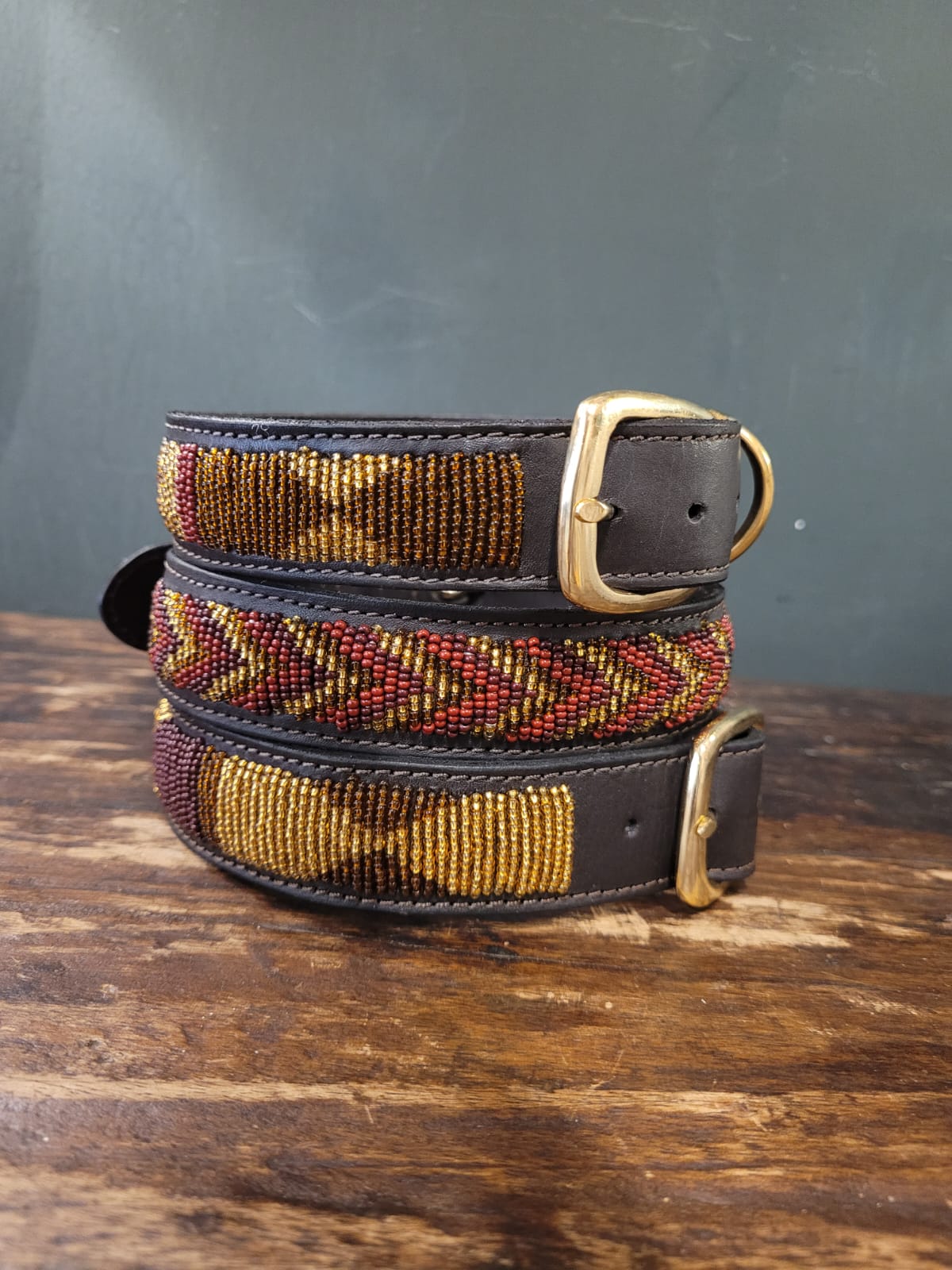 Mocca dog collar medium
