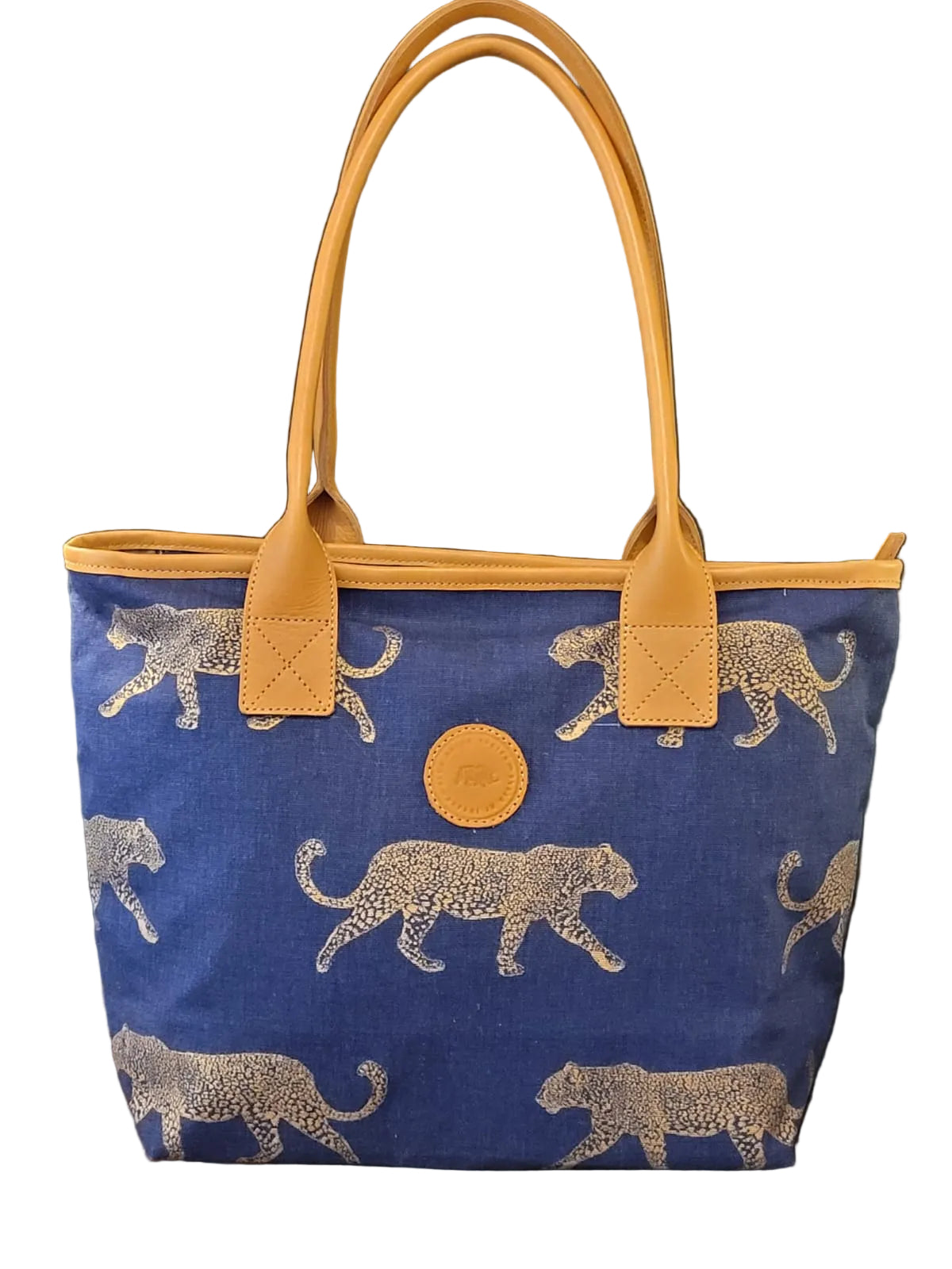 BLUE LEOPARD PRINT BAG