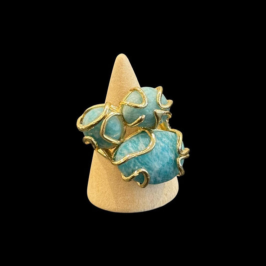 estones esr251 amazonite ring