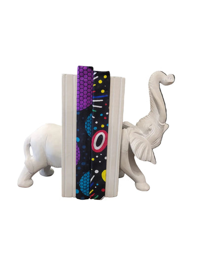 Elephant soapstone bookend