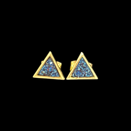 estones ese283 sugar druzy triangle earrings
