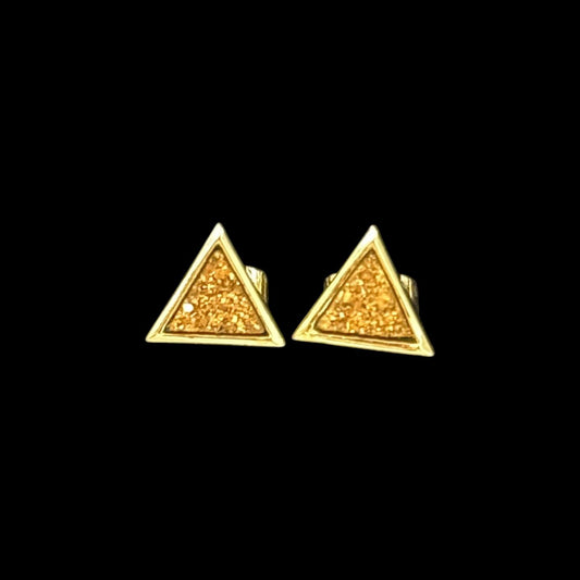 estones ese281 sugar druzy triangle earrings