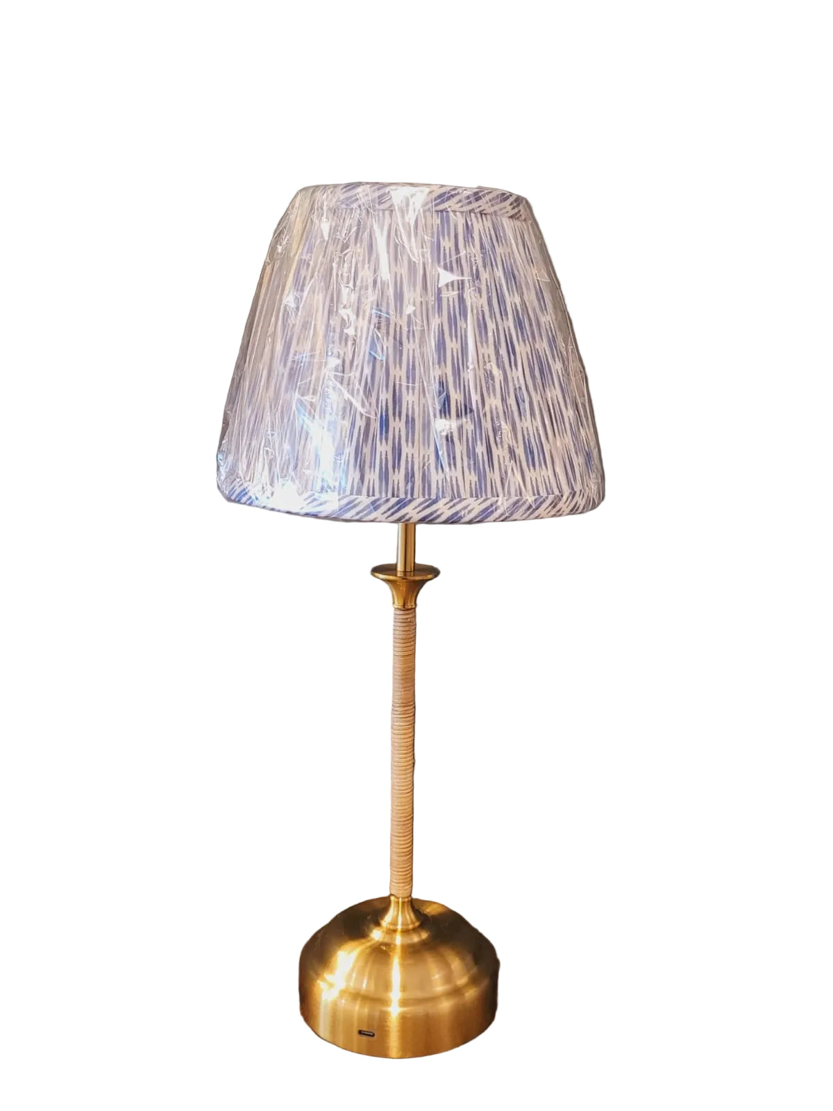 BR BRASS LAMP WITH LAMPSHADE
