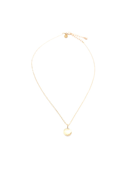 Round disk necklace