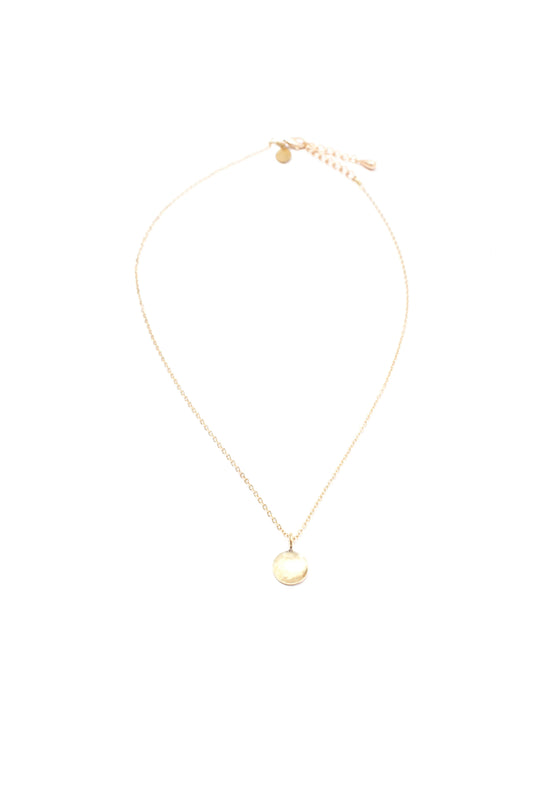 Round disk necklace