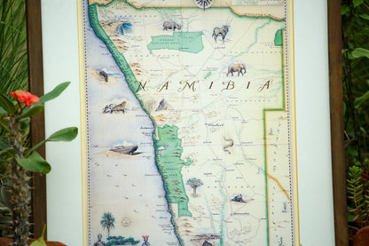 Namibia map in frame