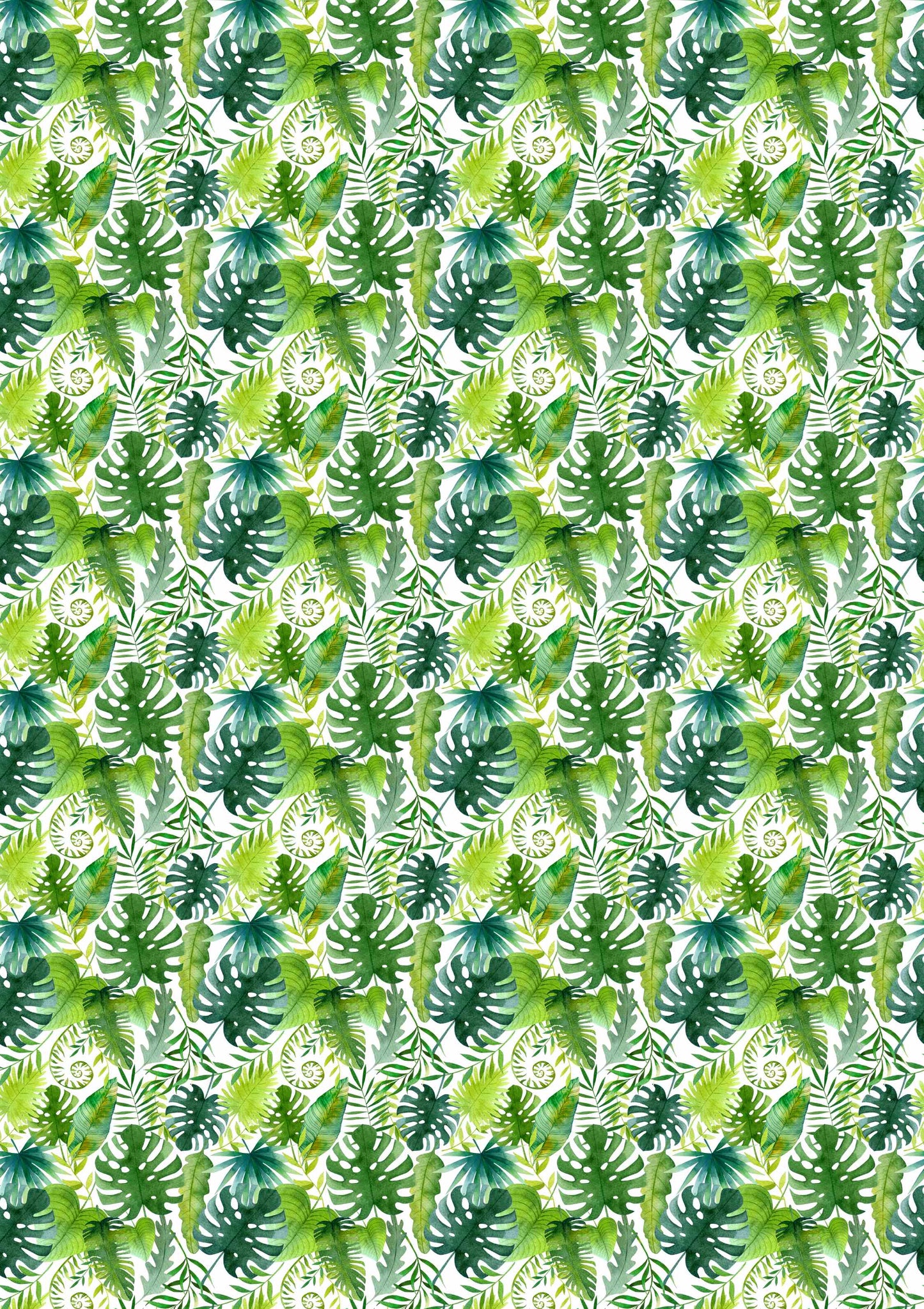 Jungle leaves A1 wrapping paper
