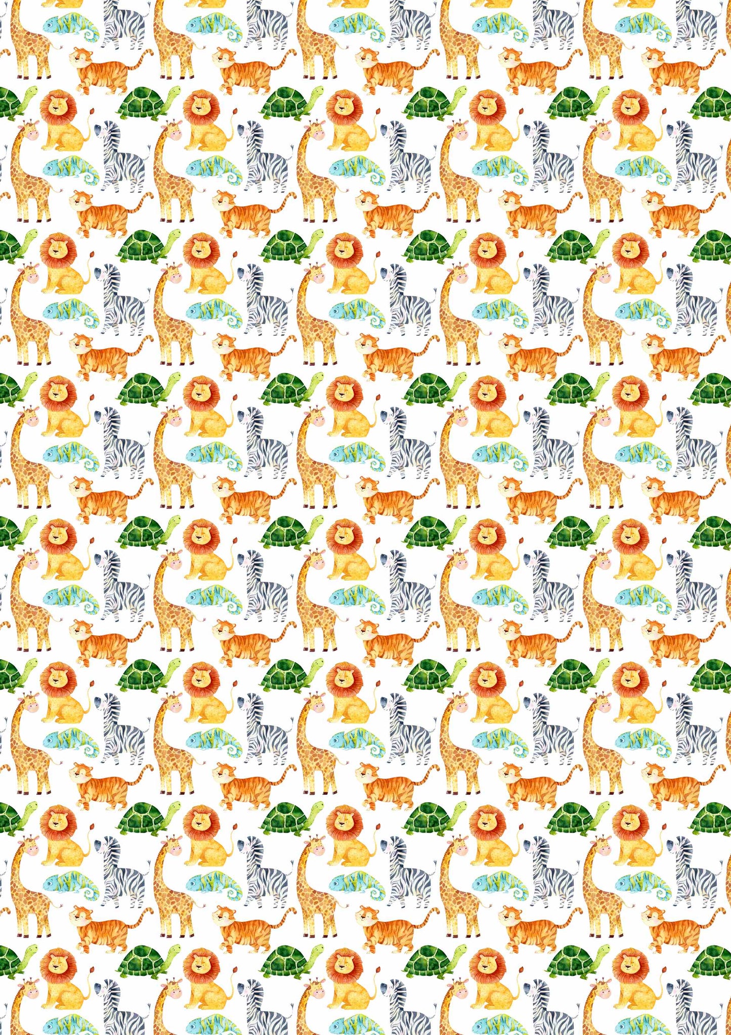 kids animal A1 wrapping paper